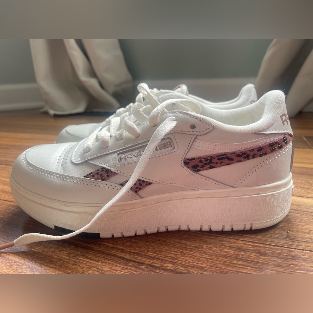 Women's Classic Leather Leopard Casual Sneakers from Finish Line